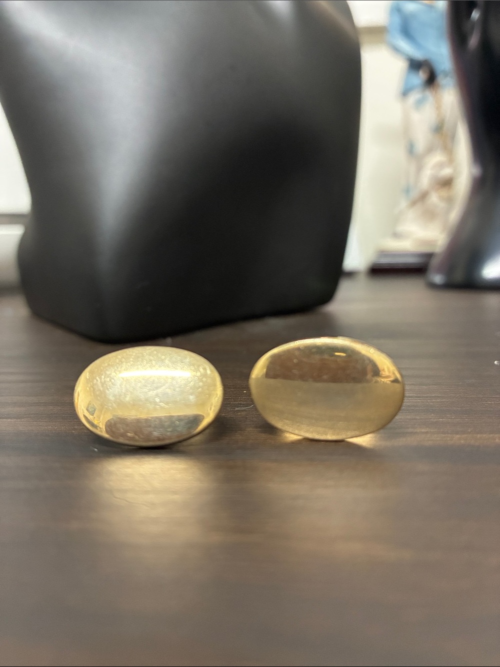 Mid-Century Modern Classic Gold Round Cufflinks for Men